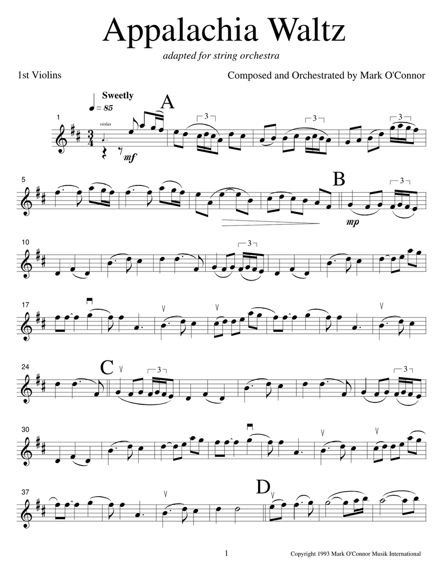 Appalachia Waltz (string orchestra parts) String Orchestra scores gallery preview page 4