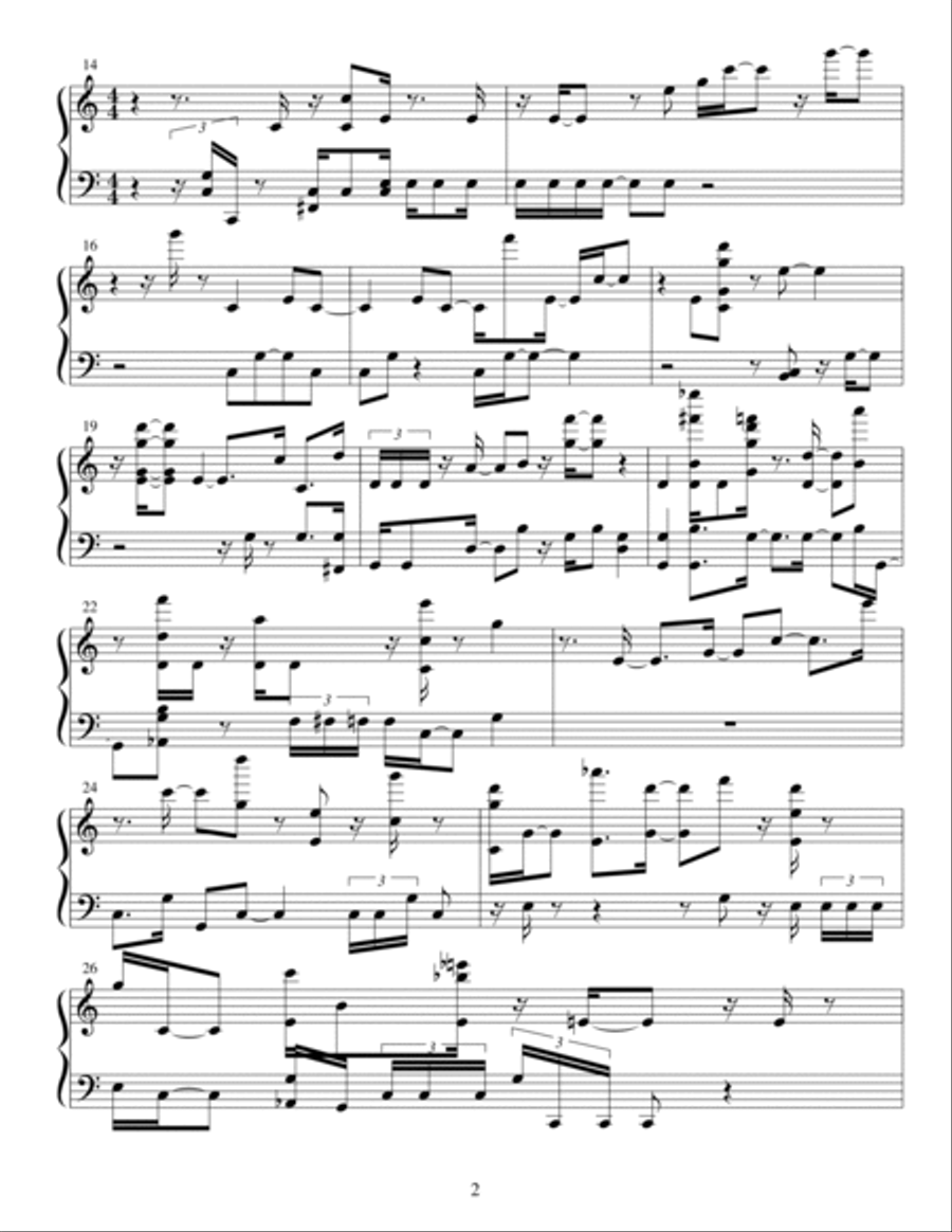 Arpeggio in C Major Piano Solo scores gallery preview page 2