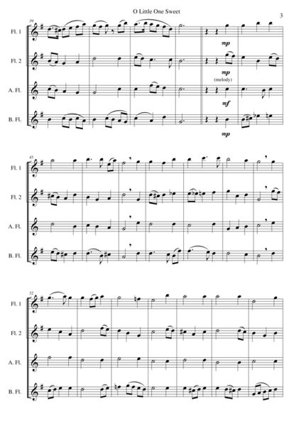 O Little One Sweet (O Jesulein süß) for flute quartet (2 flutes, alto flute and bass flute) image number null