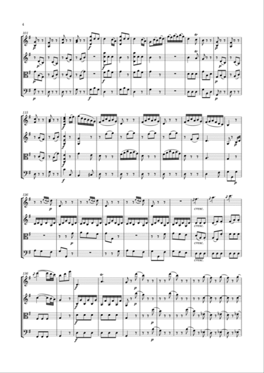 Haydn - String Quartet in G major, Hob.III:4 ; Op.1 No.4 String Quartet scores gallery preview page 4