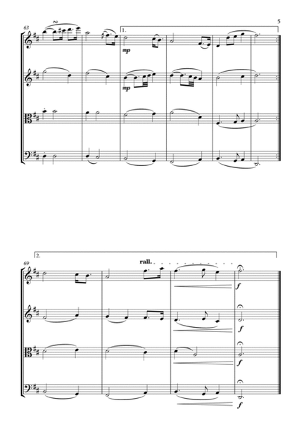 Slow Air - arrangement for String Quartet image number null
