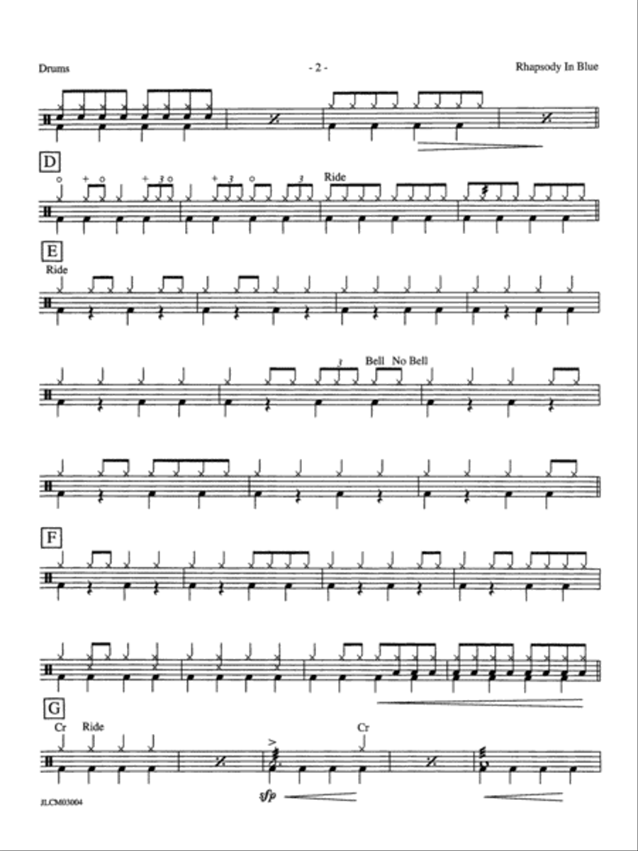 Rhapsody in Blue: Drums Jazz Ensemble scores gallery preview page 2