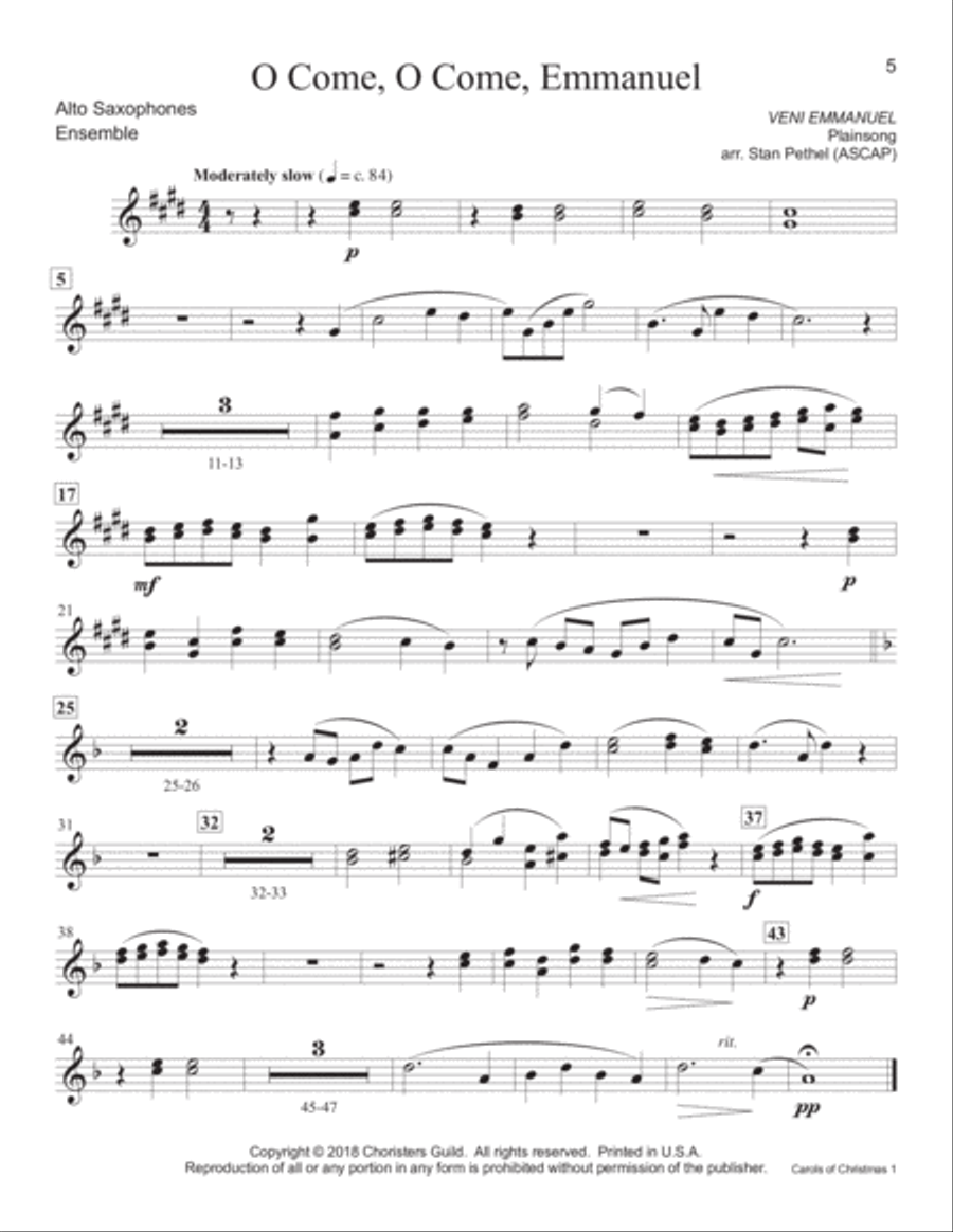 Carols of Christmas, Set 1 - Eb Alto Saxophone Alto Saxophone scores gallery preview page 3