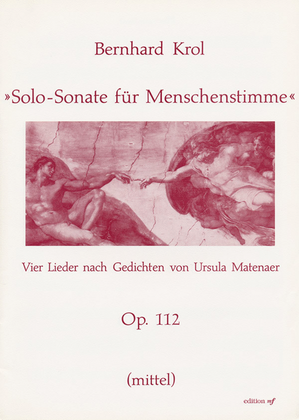 Book cover for Solo-Sonate für Menschenstimme op. 112 (1989) -Vier Lieder nach Gedichten von Ursula Matenaer-
