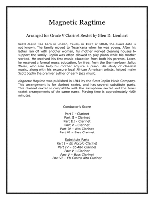 Magnetic Ragtime (Clarinet)