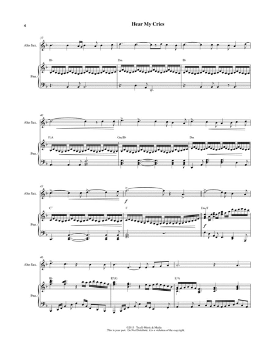 Hear My Cries Woodwind Duet scores gallery preview page 4