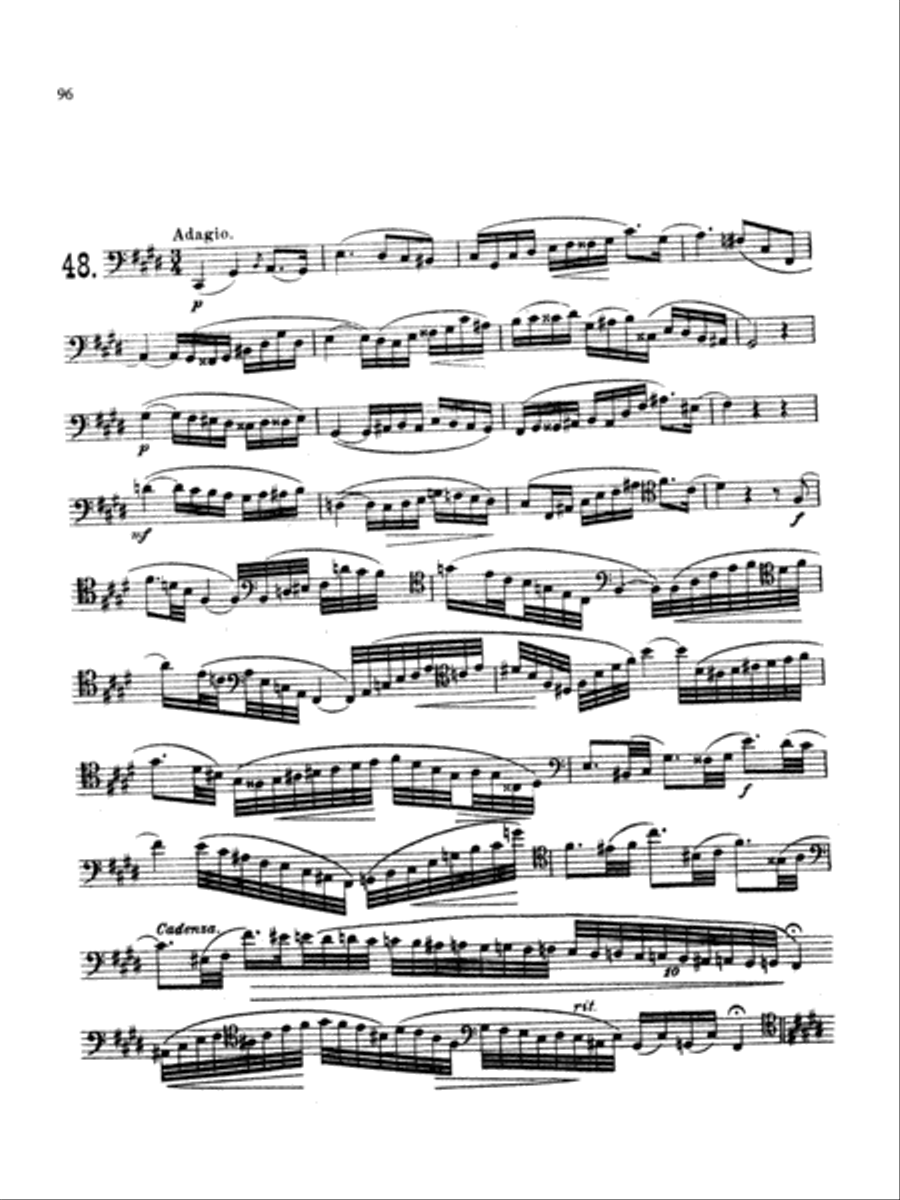 Milde: Fifty Concert Studies, Op. 26 Bassoon Solo scores gallery preview page 1