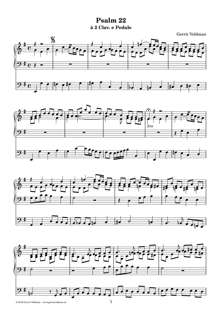 Psalm 22 Organ Solo scores gallery preview page 1