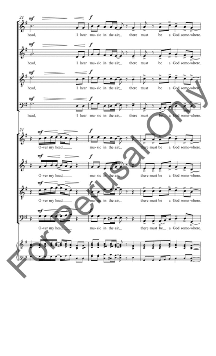 Over My Head 4-Part scores gallery preview page 8