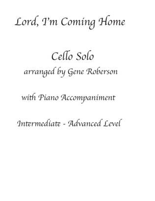 Book cover for Lord I'm Coming Home Cello Solo