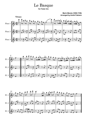 Book cover for Marin Marais - Le basque (flute trio)