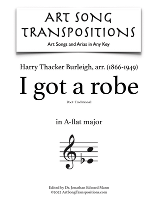 BURLEIGH: I got a robe (transposed to A-flat major)