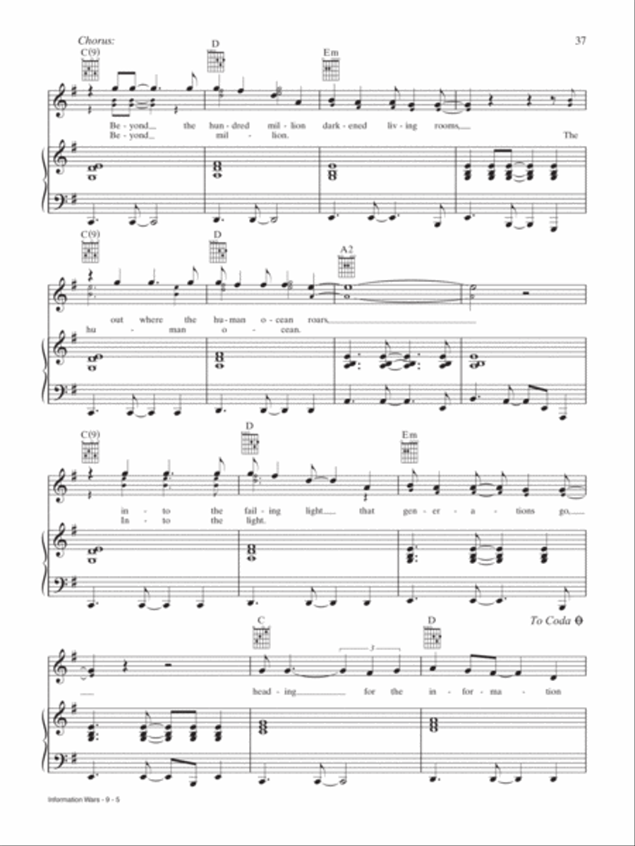 Information Wars Piano, Vocal, Guitar scores gallery preview page 5