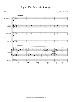 "Agnus Dei" for mixed choir & organ