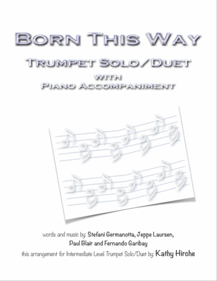 Born This Way Trumpet Duet scores gallery preview page 1