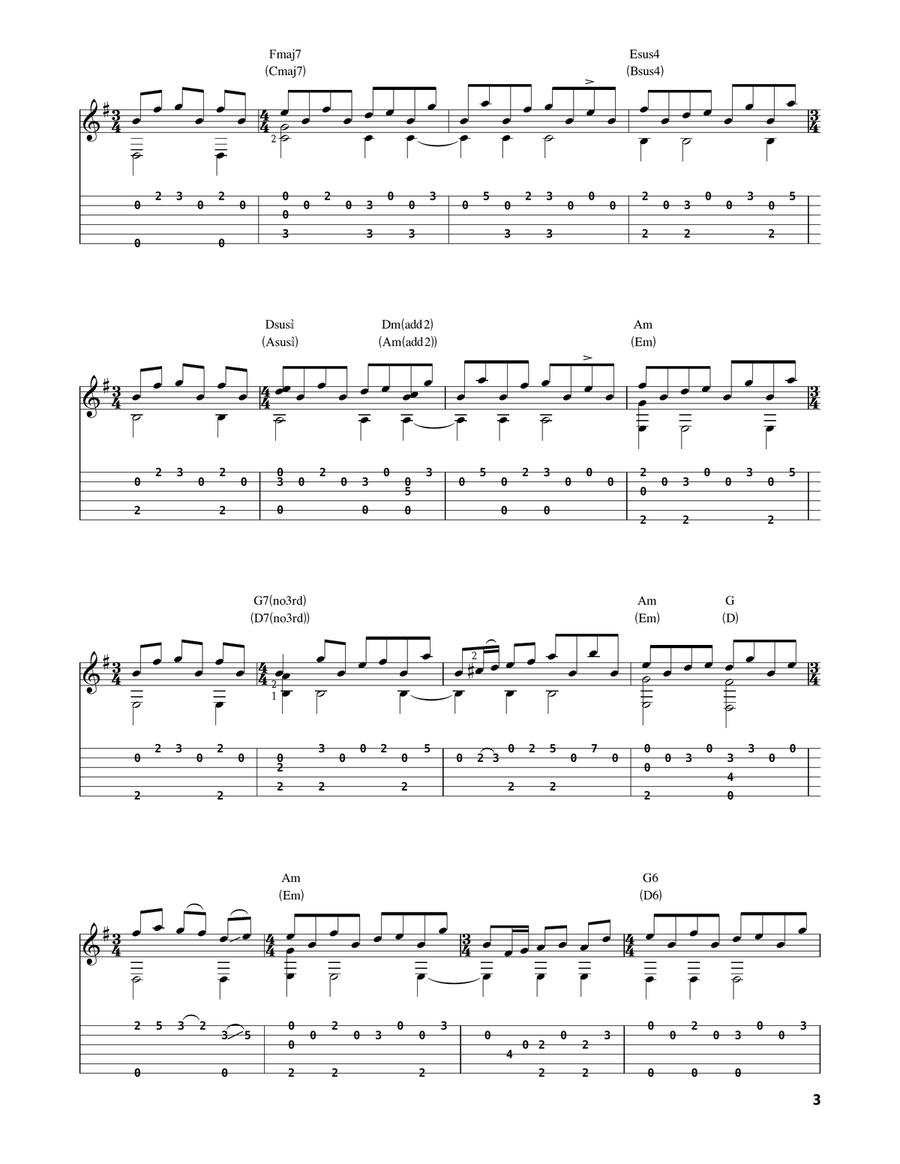 Tubular Bells Tubular Bells Guitar Solo scores gallery preview page 3