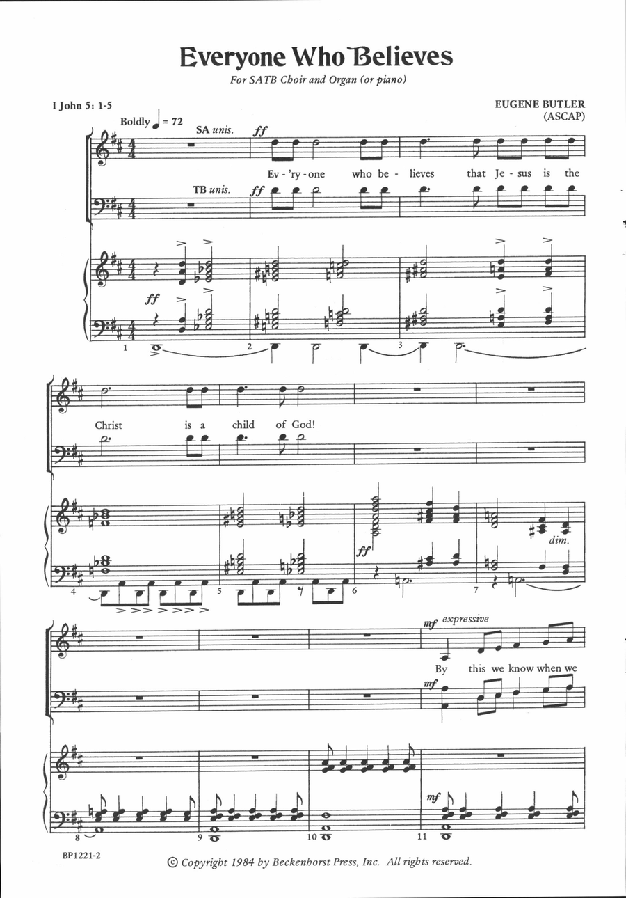 Everyone Who Believes 4-Part scores gallery preview page 2