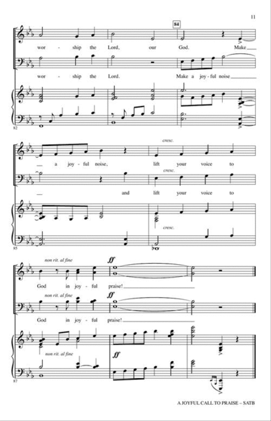 A Joyful Call to Praise 4-Part scores gallery preview page 7