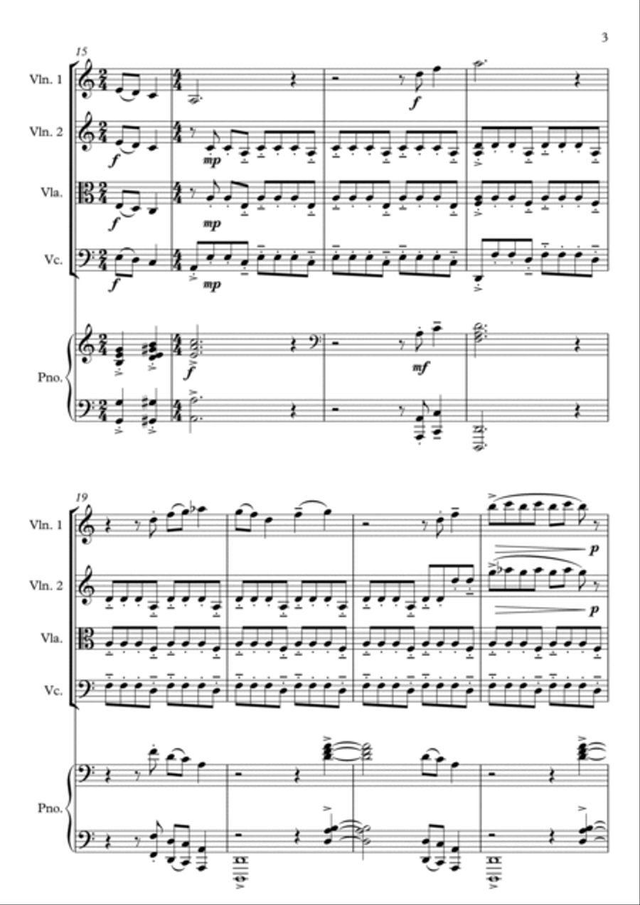 I Want You (she's So Heavy) Piano Quintet scores gallery preview page 3