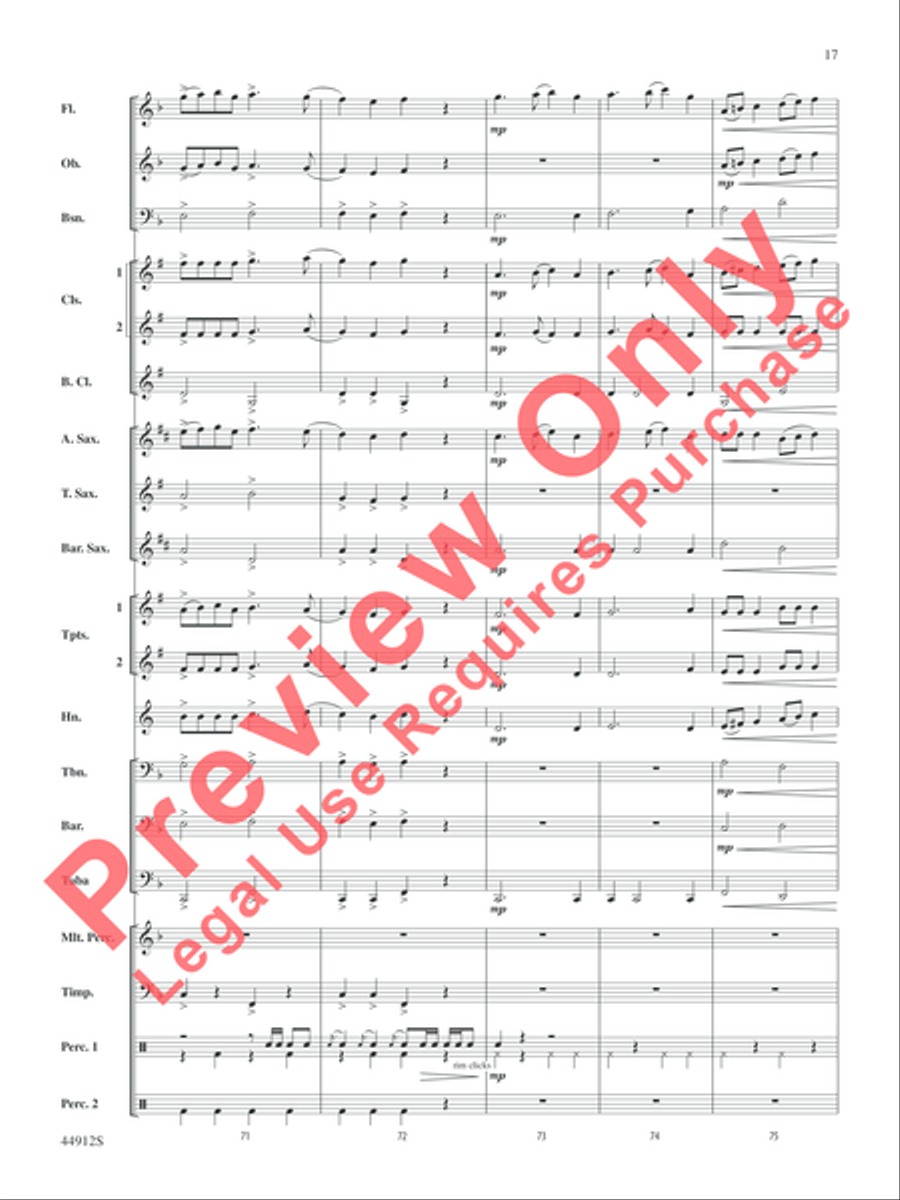 A Yuletide Holiday Concert Band scores gallery preview page 18