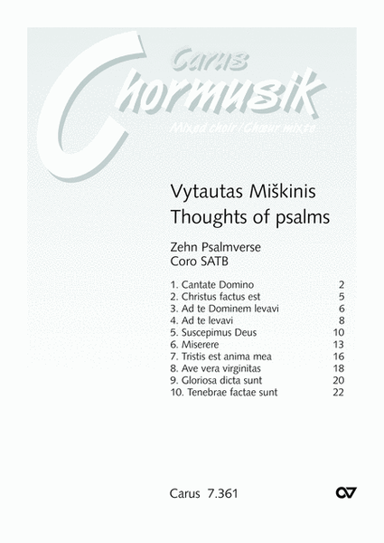 Miskinis: Psalmverse. Thoughts of Psalms