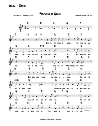 Pastures of Green (23rd Psalm) (David) from "The Kings" - ACT 1:Song 11