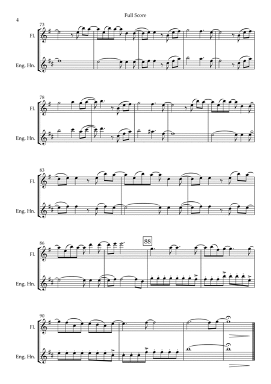 Ikimono Gakari's Blue Bird Woodwind Duet scores gallery preview page 4