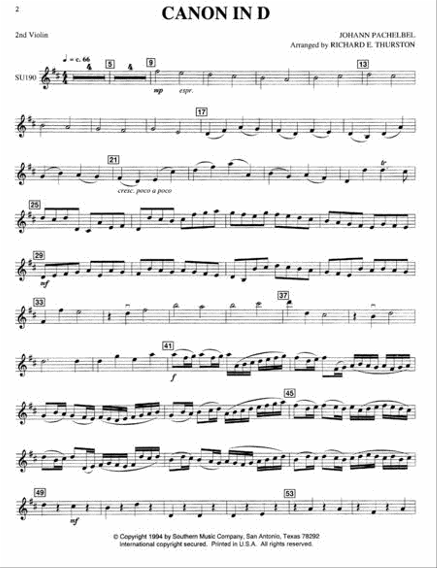 Canon in D Violin scores gallery preview page 4