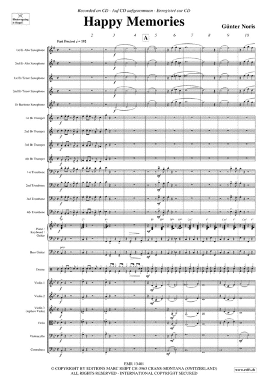 Happy Memories Big Band scores gallery preview page 3