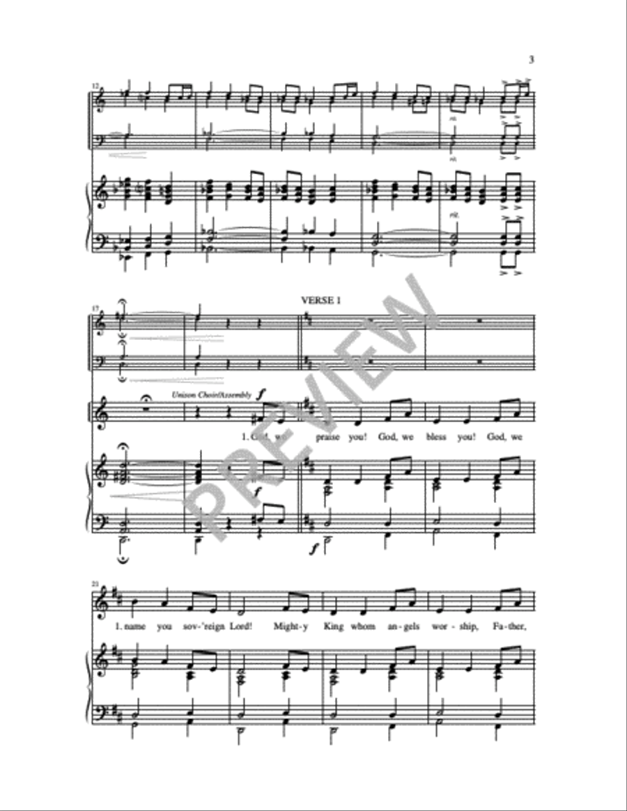 God, We Praise You 4-Part scores gallery preview page 19