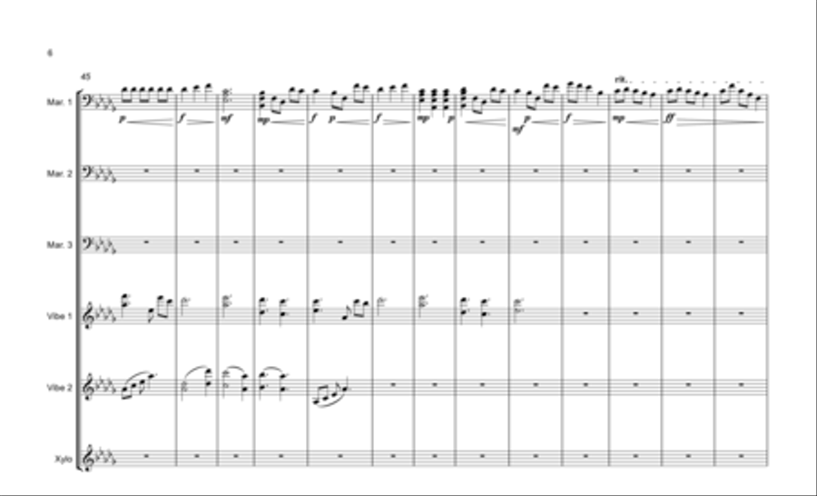 Monophobic Percussion Ensemble scores gallery preview page 6