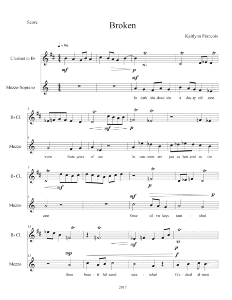 Broken Medium Voice scores gallery preview page 1