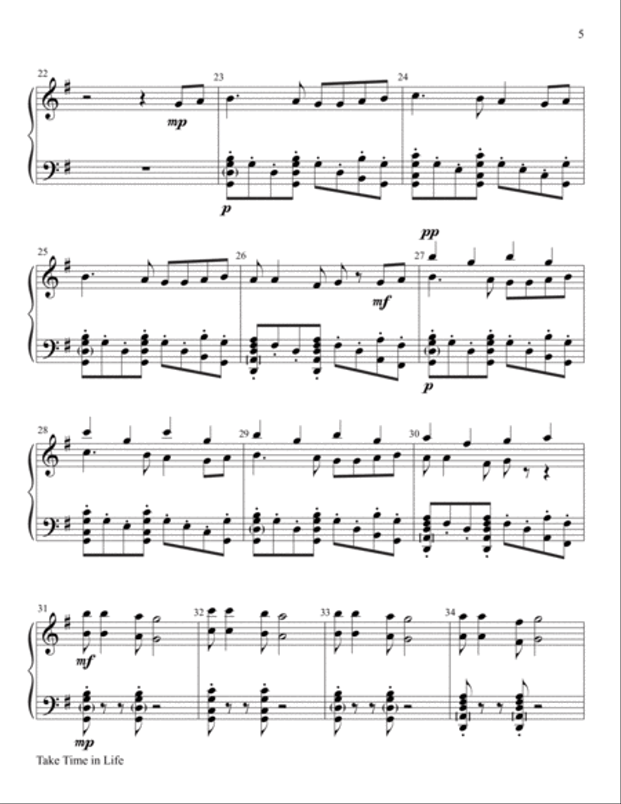 Take Time in Life 5-Octaves scores gallery preview page 5