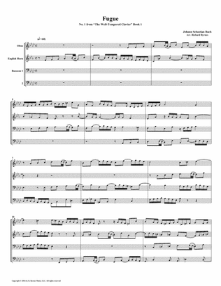 Fugue 01 from Well-Tempered Clavier, Book 1 (Double Reed Quartet)