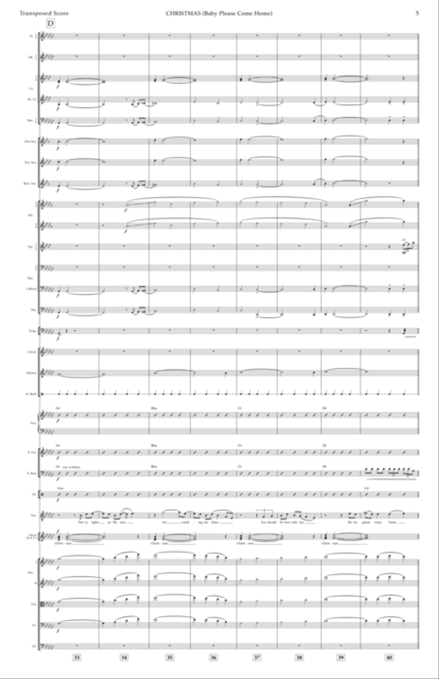 Christmas (Baby Please Come Home) Full Orchestra scores gallery preview page 5