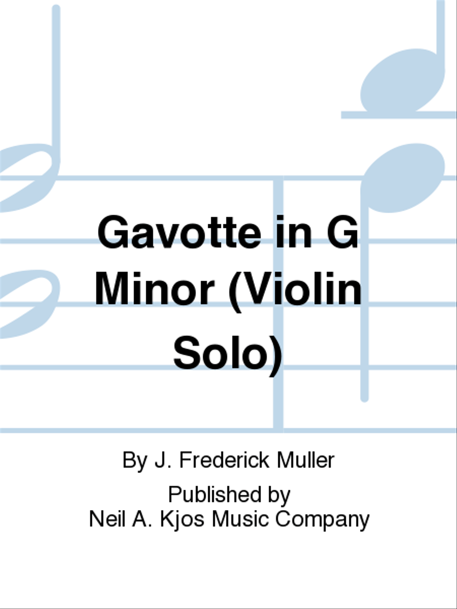 Gavotte in G Minor (violin Solo) by Johann Sebastian Bach Orchestra - Sheet Music