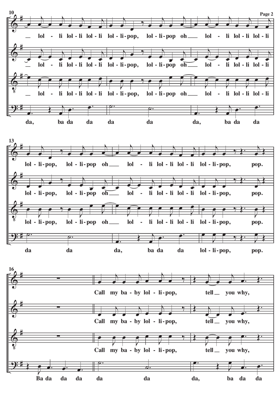 Lollipop 4-Part scores gallery preview page 2