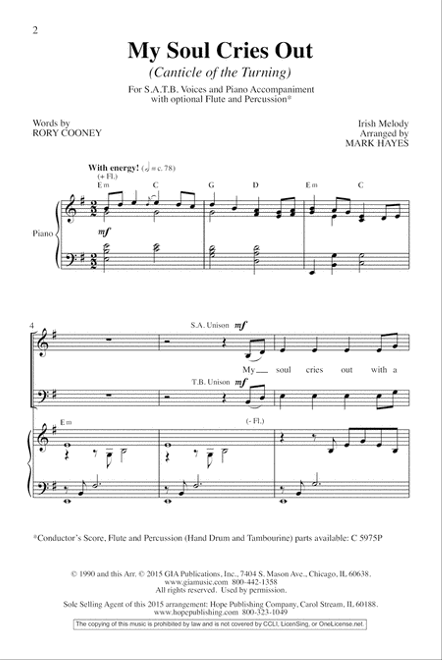 My Soul Cries Out (Canticle of the Turning) 4-Part scores gallery preview page 3