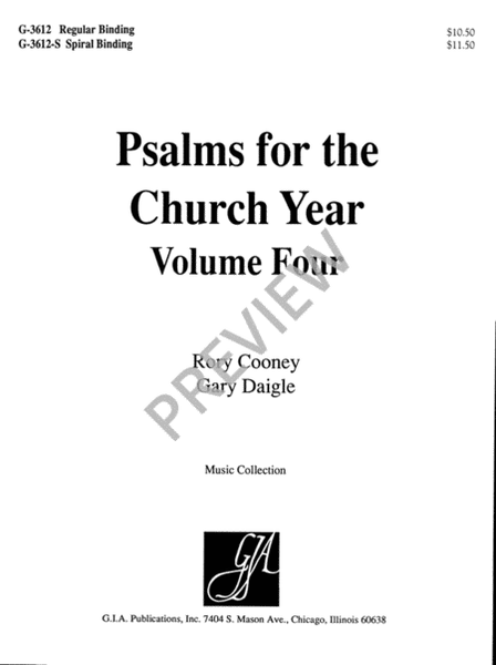 Psalms for the Church Year - Volume 4