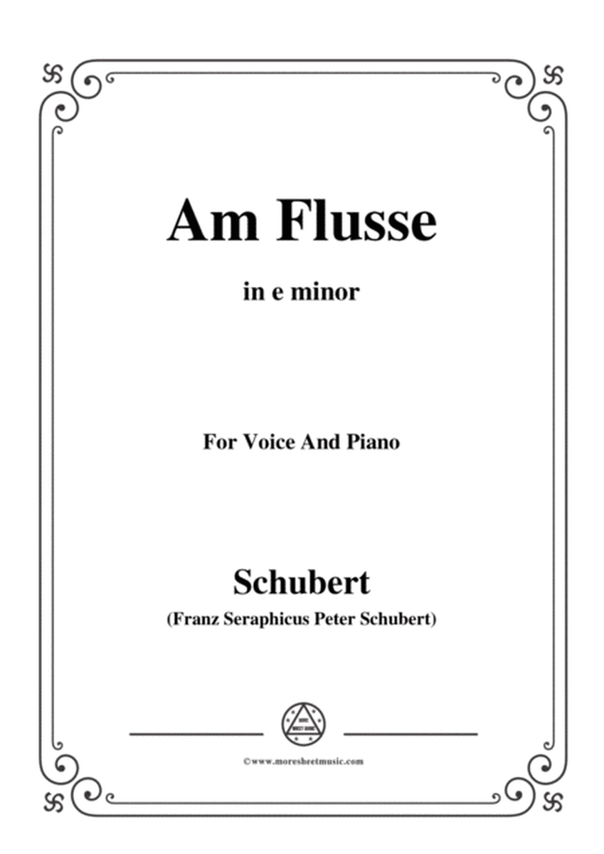 Schubert-Am Flusse (By the River),D.160,in e minor,for Voice&Piano image number null