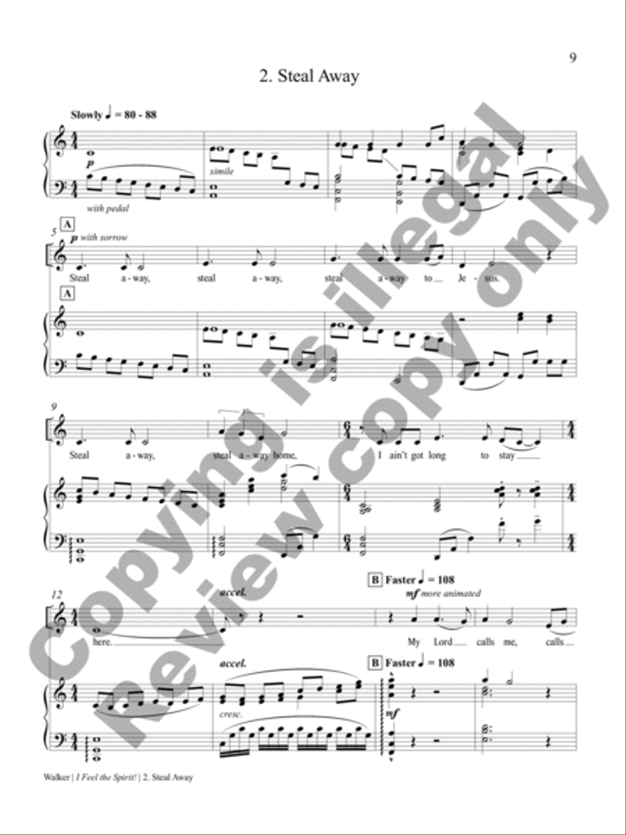 I Feel the Spirit (Piano/Vocal Score) Cello scores gallery preview page 7