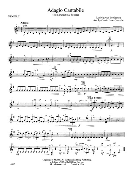 Adagio Cantabile: 2nd Violin