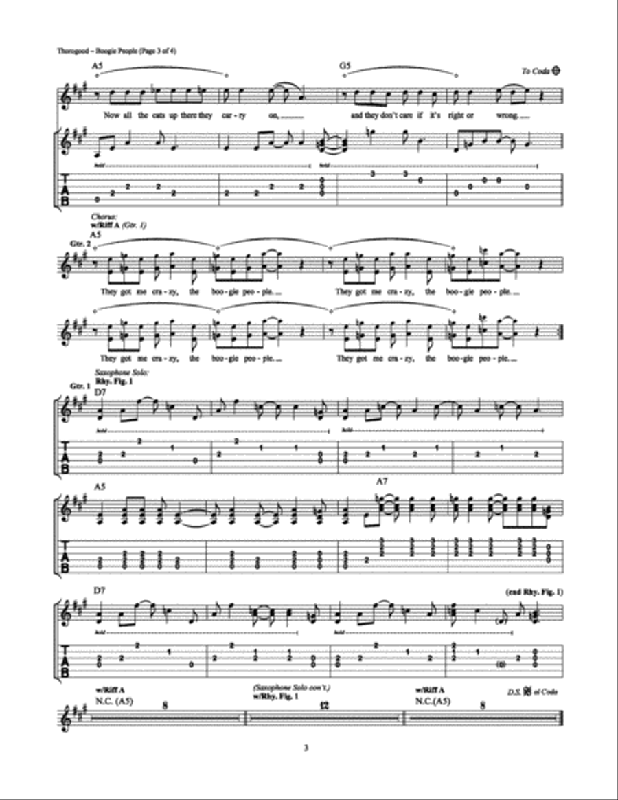 Boogie People Electric Guitar scores gallery preview page 3