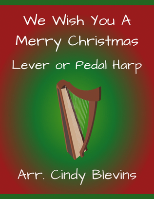 Book cover for We Wish You a Merry Christmas, for Lever or Pedal Harp