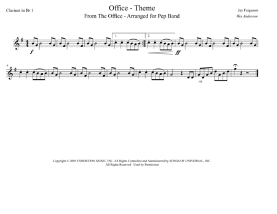 The Office - Theme Marching Band scores gallery preview page 2