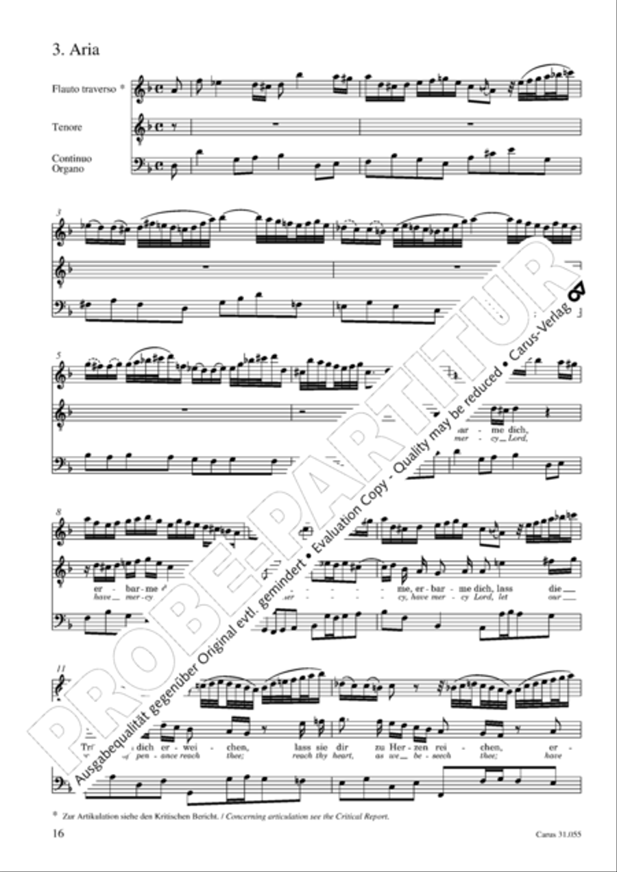A feeble soul, a slave of sin (Ich armer Mensch, ich Sundenknecht) 4-Part scores gallery preview page 16