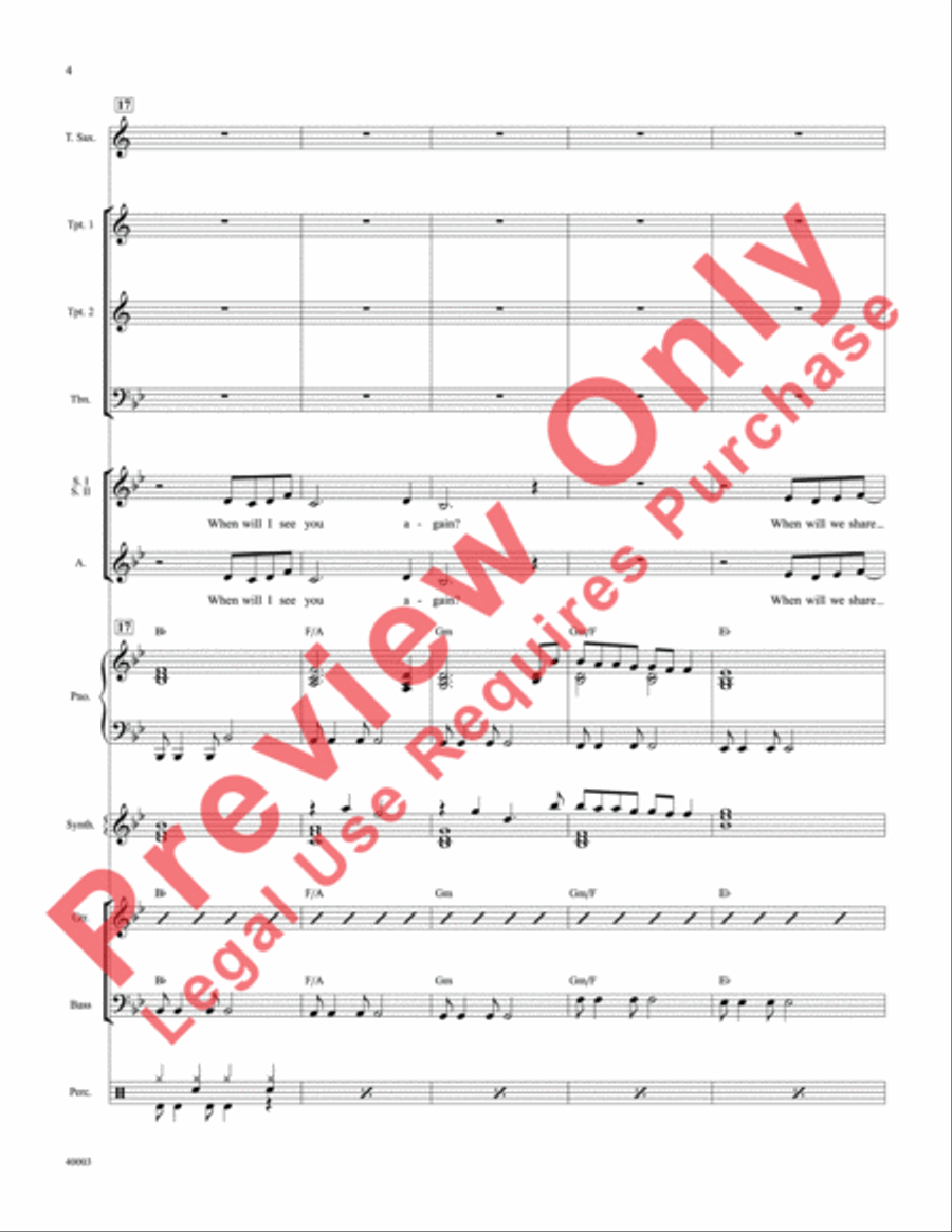 When Will I See You Again Choir scores gallery preview page 5