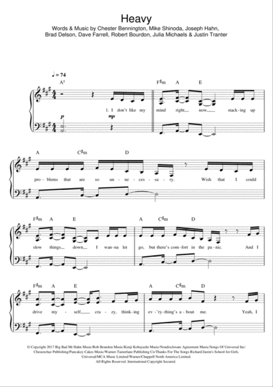 Heavy Heavy Easy Piano scores gallery preview page 1