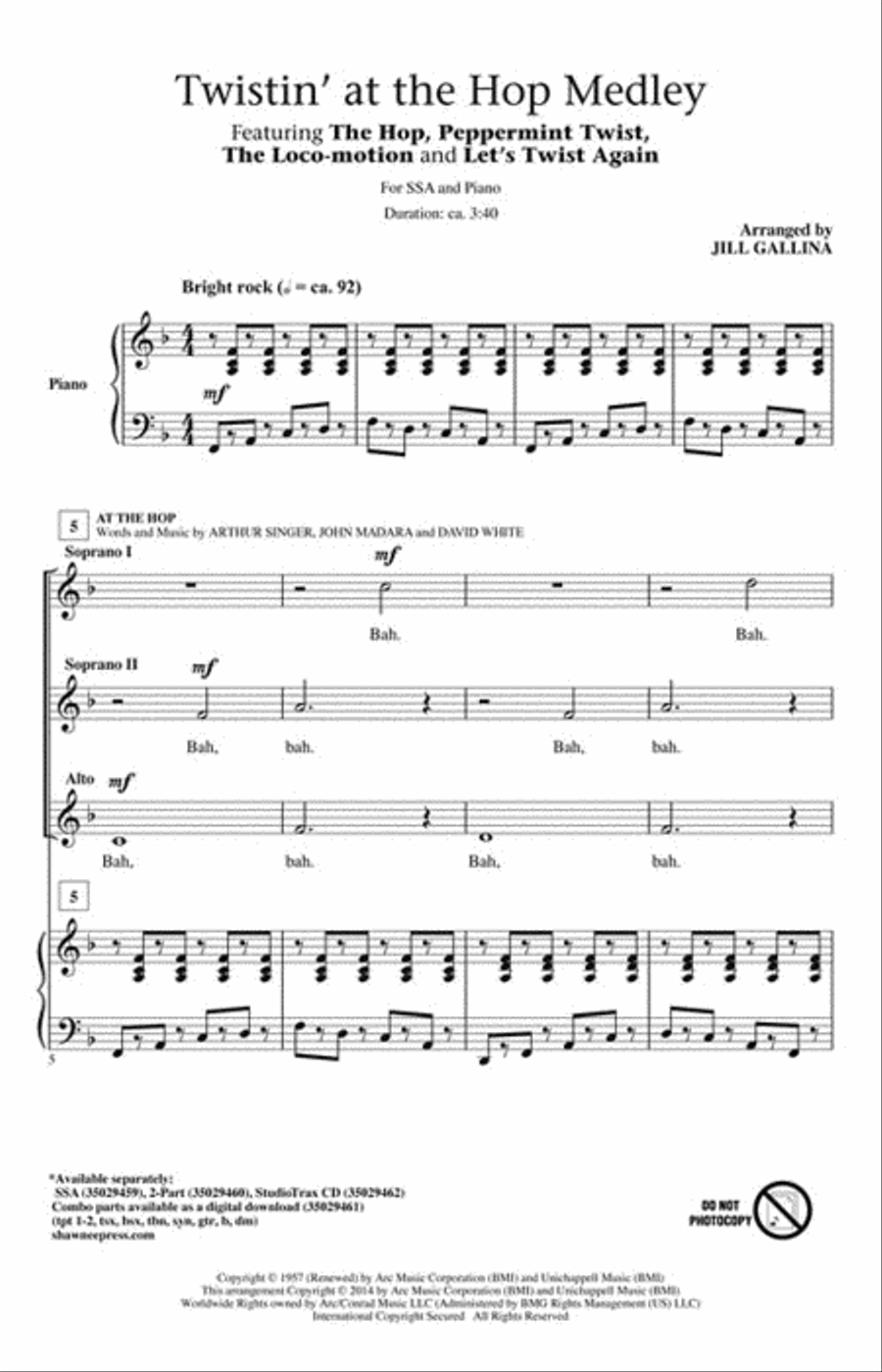 Twistin' at the Hop Twistin' at the Hop Choir scores gallery preview page 2