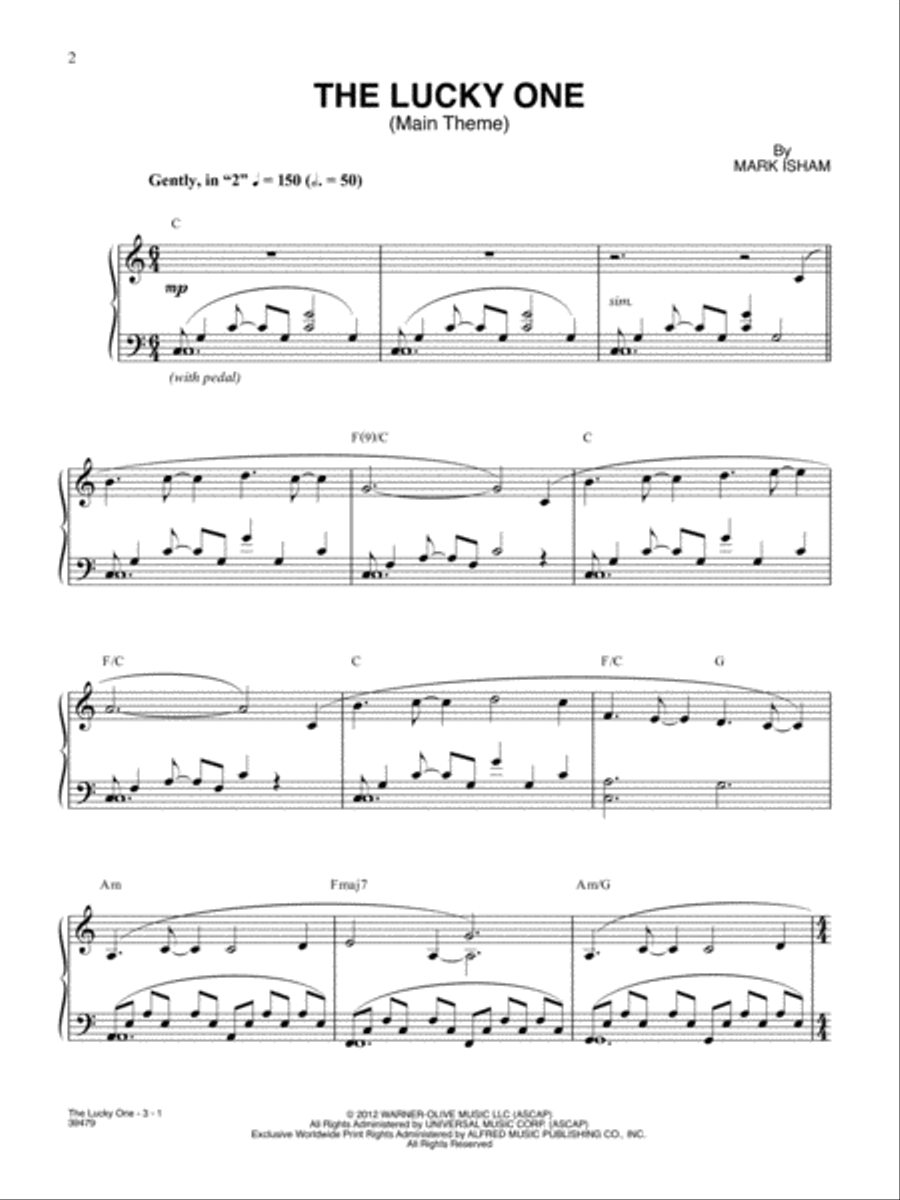 The Lucky One (Main Theme) Small Ensemble scores gallery preview page 2